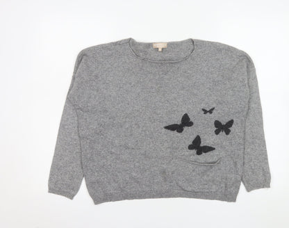 Womens UK Size M Benedetta B. Grey Pullover Jumper