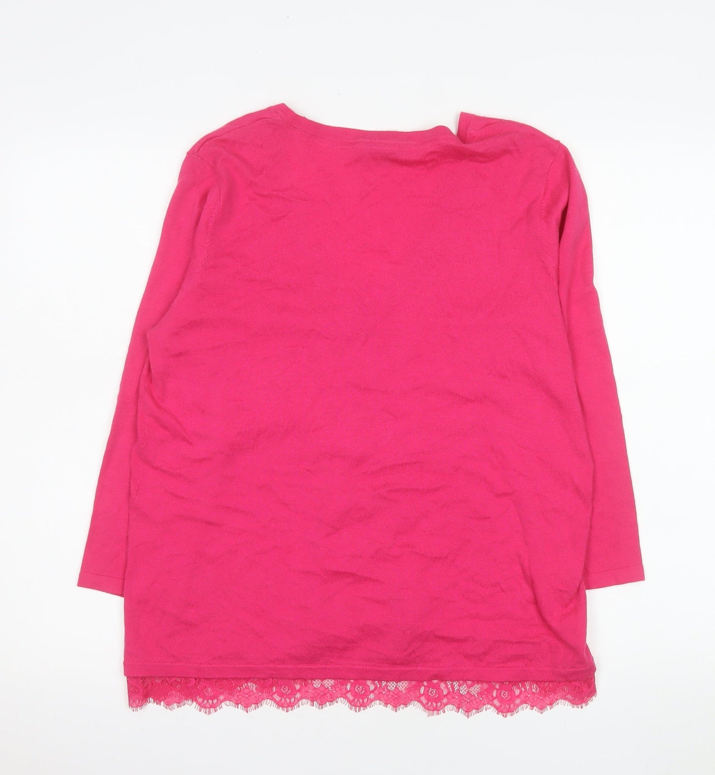 Womens UK Size 16 Laura Ashley Pink Cardigan Jumper