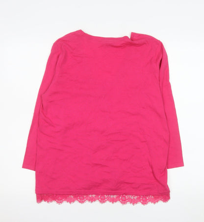 Womens UK Size 16 Laura Ashley Pink Cardigan Jumper
