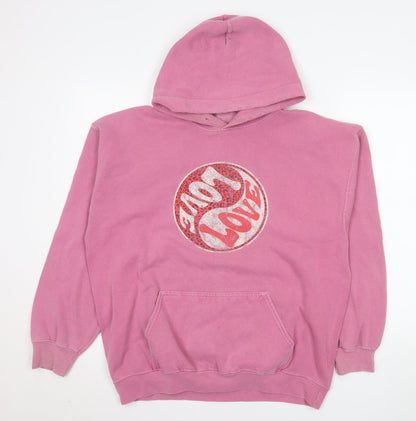 Womens UK Size S Brandy Melville Pink Pullover Hoodie