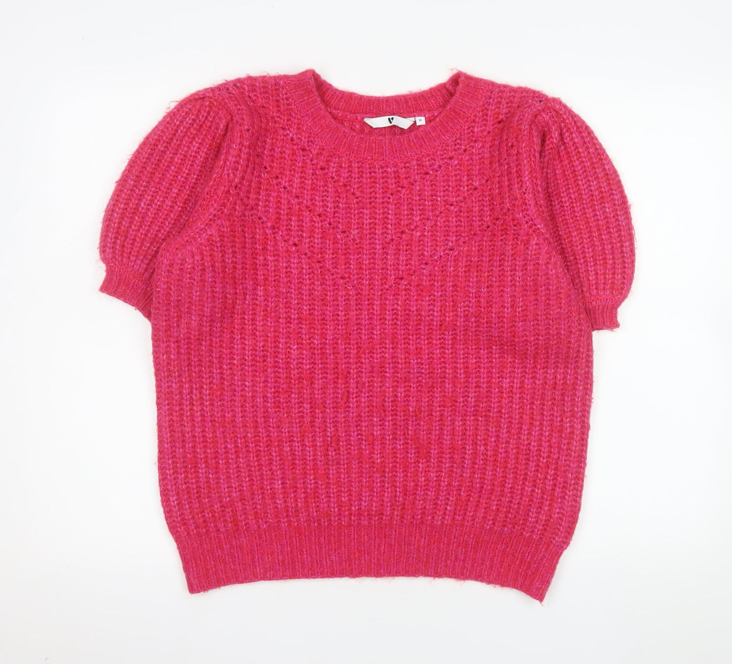 Womens UK Size 8 VERO MODA Pink Basic T-Shirt