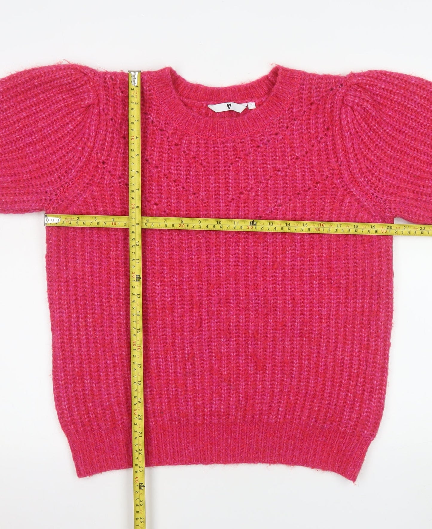 Womens UK Size 8 VERO MODA Pink Basic T-Shirt