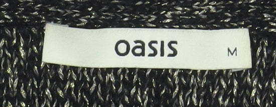 Womens UK Size M Oasis Grey Basic Blouse