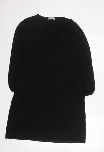 Marks and Spencer Women’s Black V-Neck Shift Dress Size 16