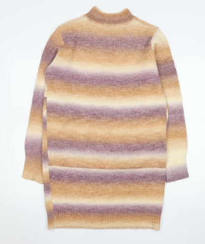 Womens UK Size 10 Apricot Jumper Dress