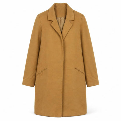 Womens UK Size 12 New Look Beige Overcoat