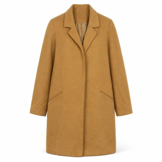 Womens UK Size 12 New Look Beige Overcoat
