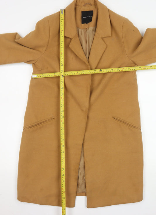 Womens UK Size 12 New Look Beige Overcoat