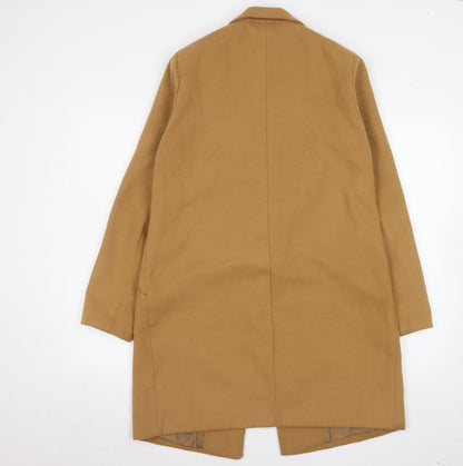 Womens UK Size 12 New Look Beige Overcoat