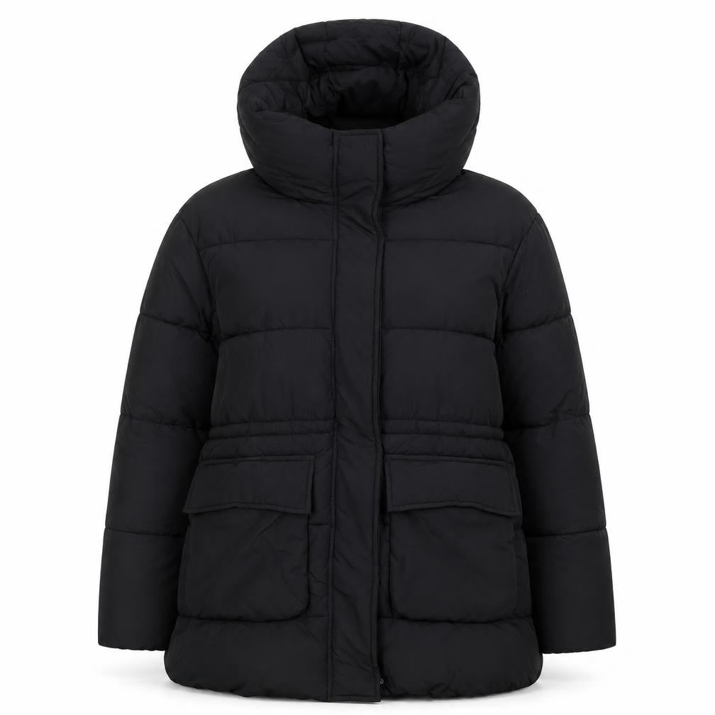 Womens UK Size S F&F Black Puffer Jacket