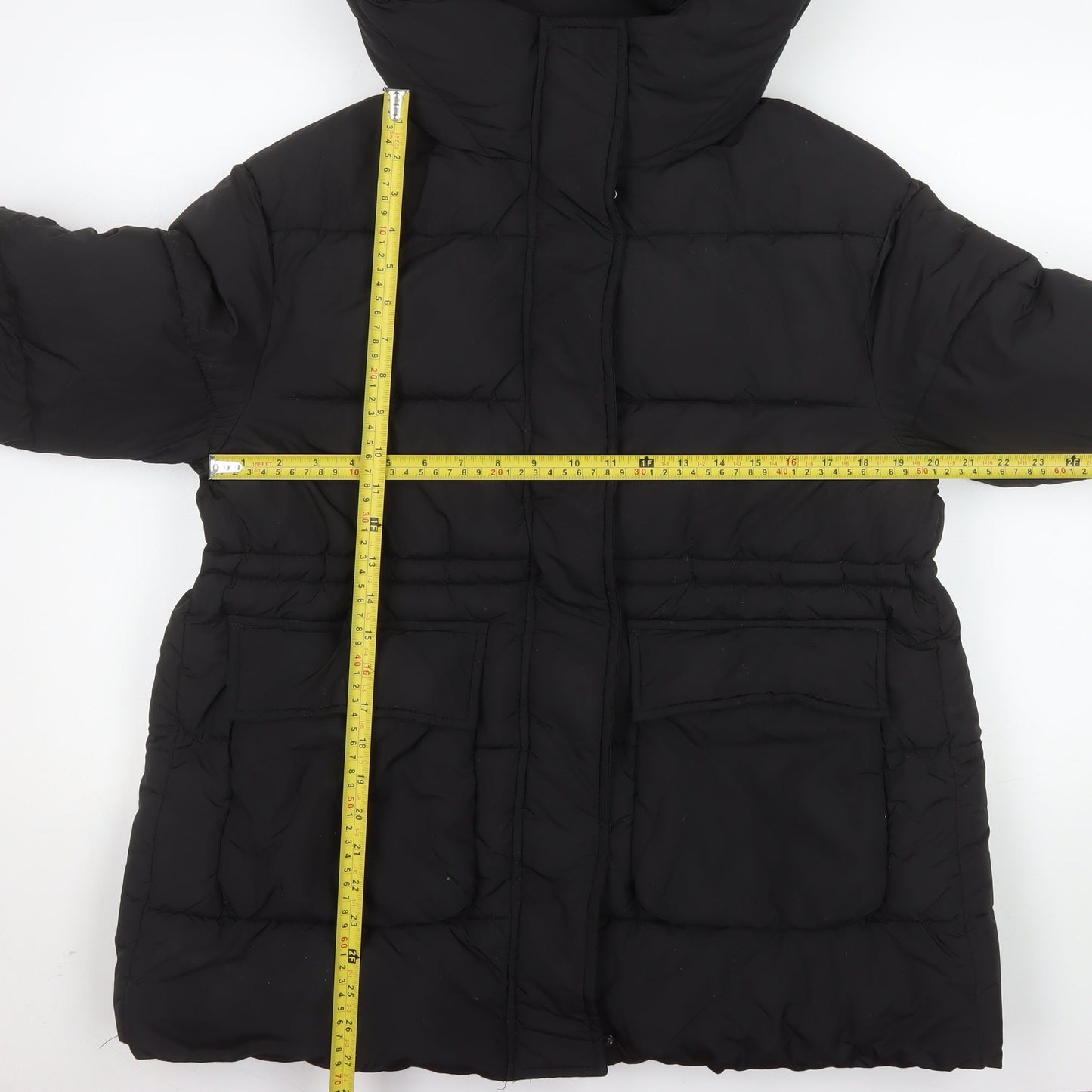 Womens UK Size S F&F Black Puffer Jacket