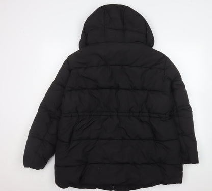 Womens UK Size S F&F Black Puffer Jacket