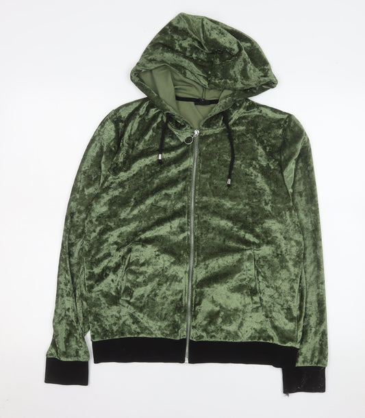 Womens UK Size M River Island Green Bomber Jacket