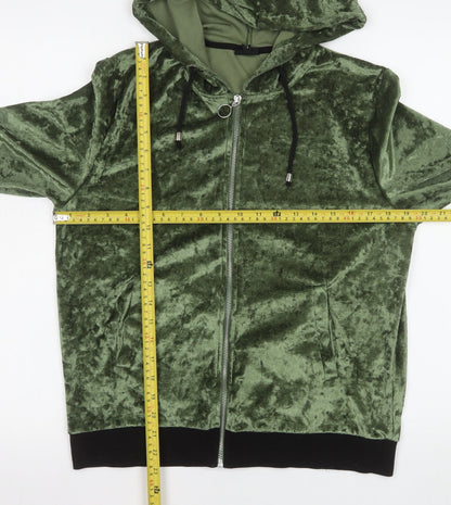 Womens UK Size M River Island Green Bomber Jacket