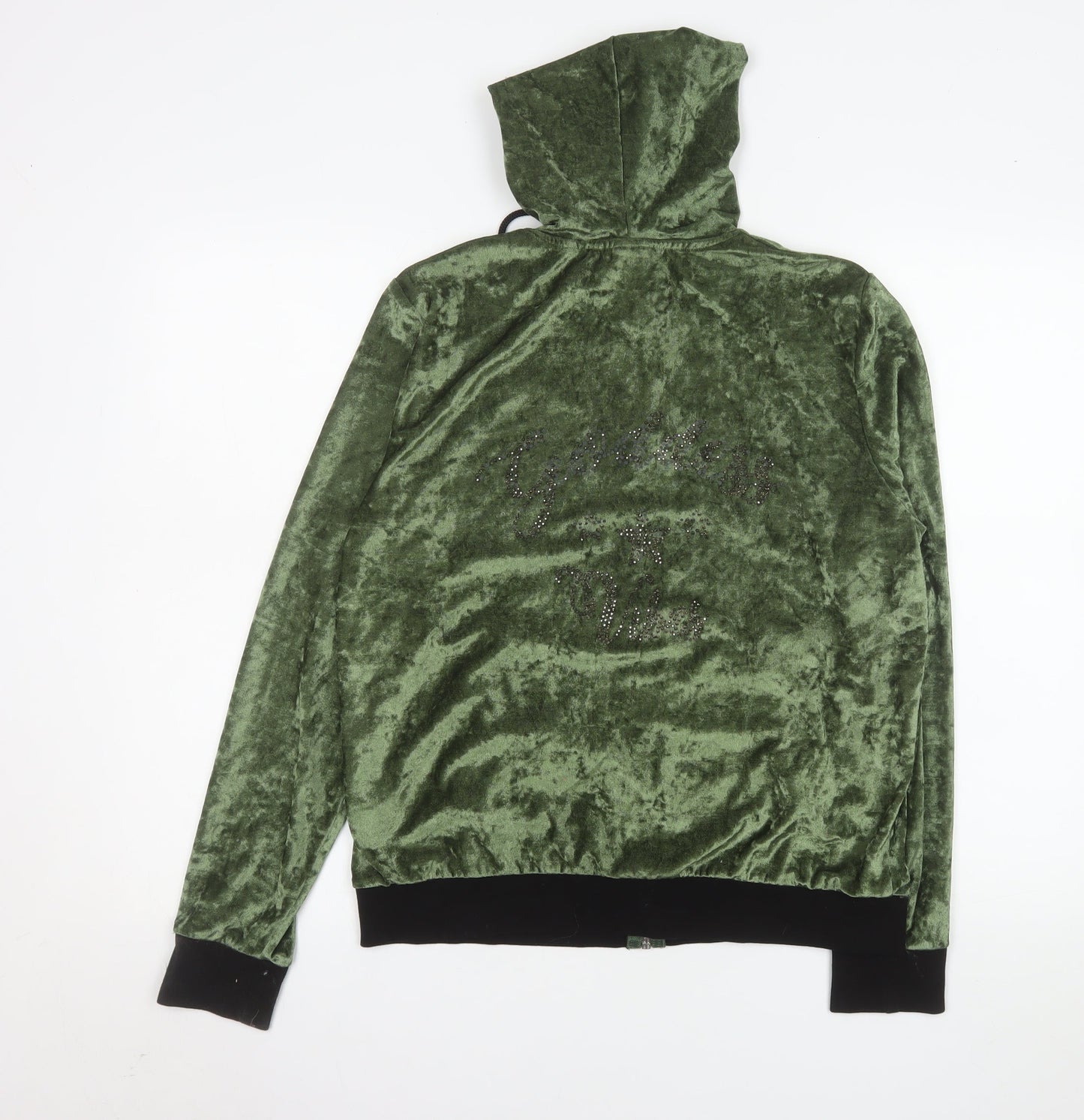 Womens UK Size M River Island Green Bomber Jacket