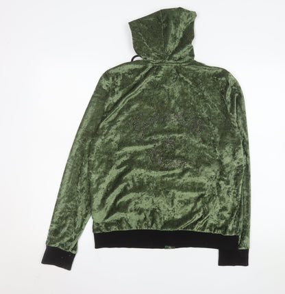 Womens UK Size M River Island Green Bomber Jacket