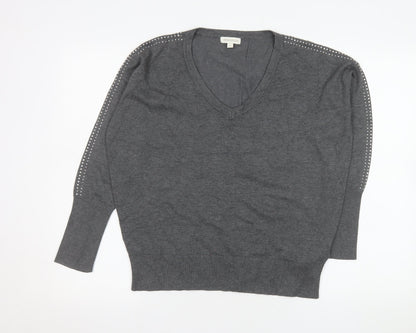 Womens UK Size M Monsoon Grey Pullover Jumper