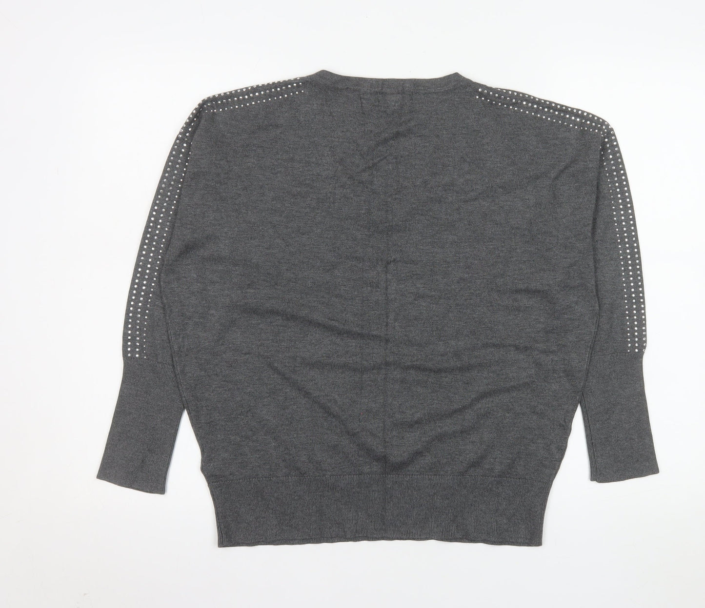 Womens UK Size M Monsoon Grey Pullover Jumper