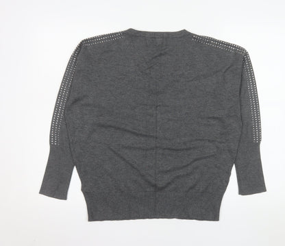 Womens UK Size M Monsoon Grey Pullover Jumper