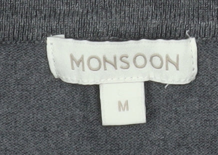 Womens UK Size M Monsoon Grey Pullover Jumper