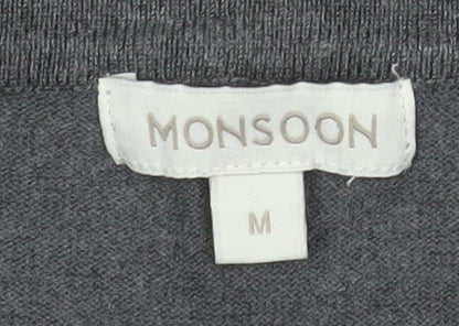 Womens UK Size M Monsoon Grey Pullover Jumper