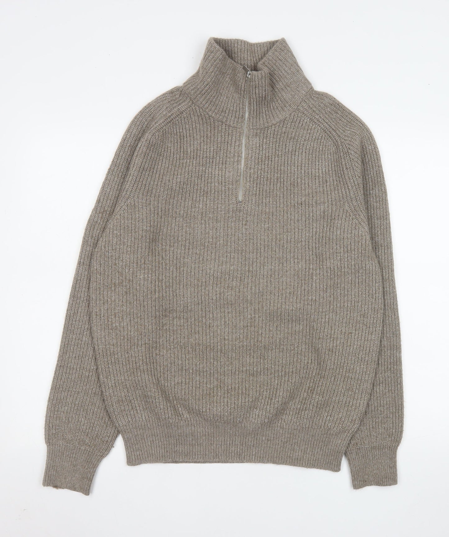 Mens UK Size S NEXT Beige Henley Sweatshirt