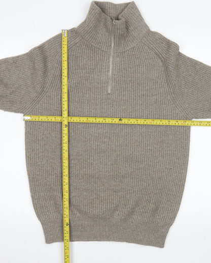 Mens UK Size S NEXT Beige Henley Sweatshirt