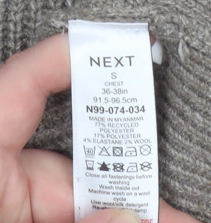 Mens UK Size S NEXT Beige Henley Sweatshirt