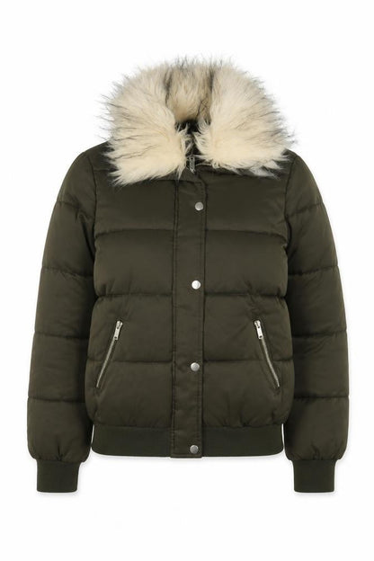 Womens UK Size 10 River Island Green Puffer Jacket