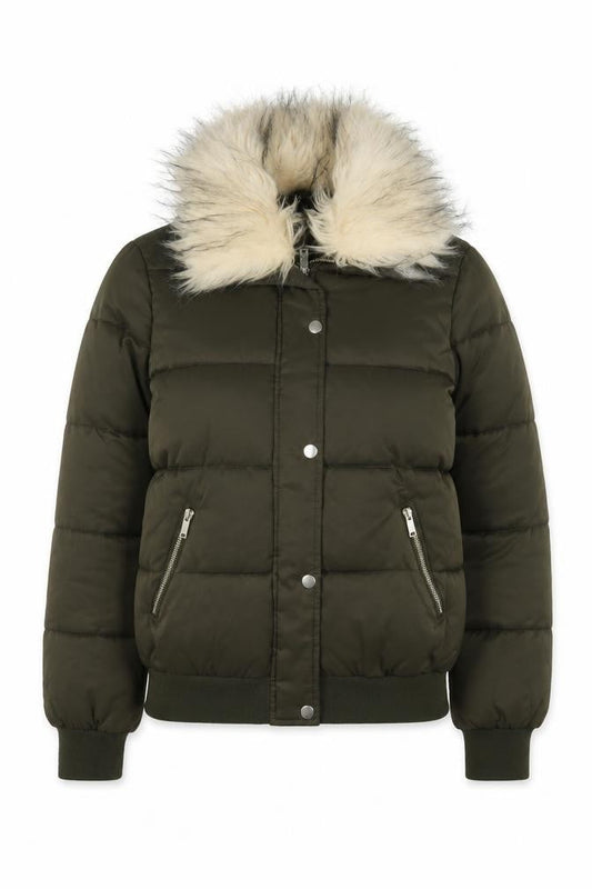 Womens UK Size 10 River Island Green Puffer Jacket