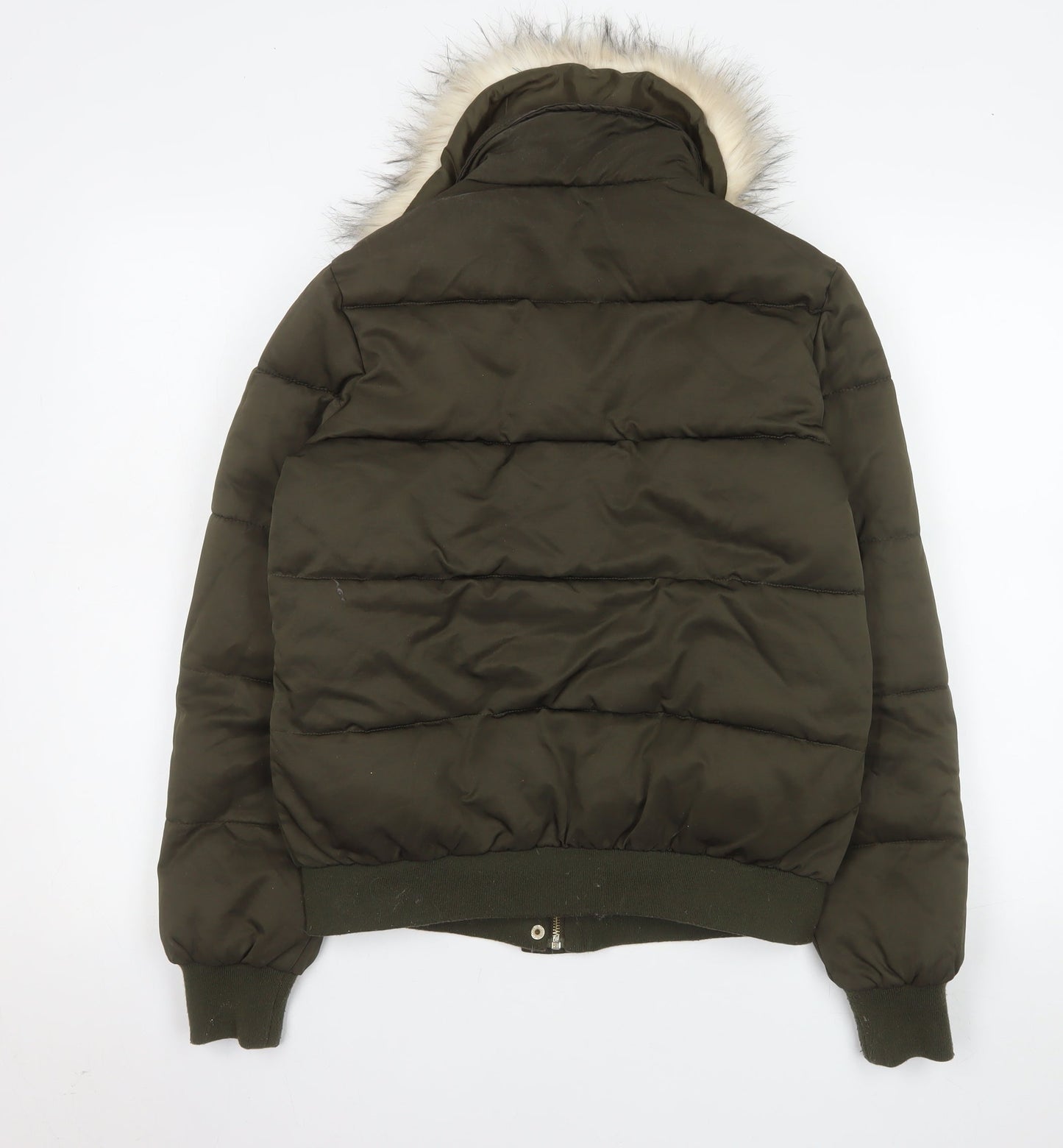 Womens UK Size 10 River Island Green Puffer Jacket