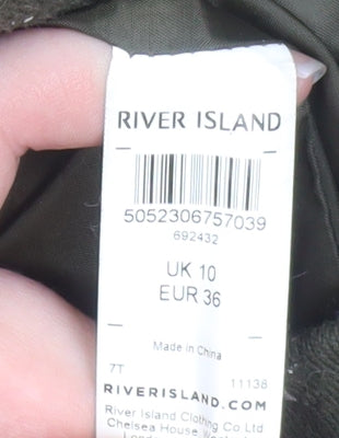 Womens UK Size 10 River Island Green Puffer Jacket