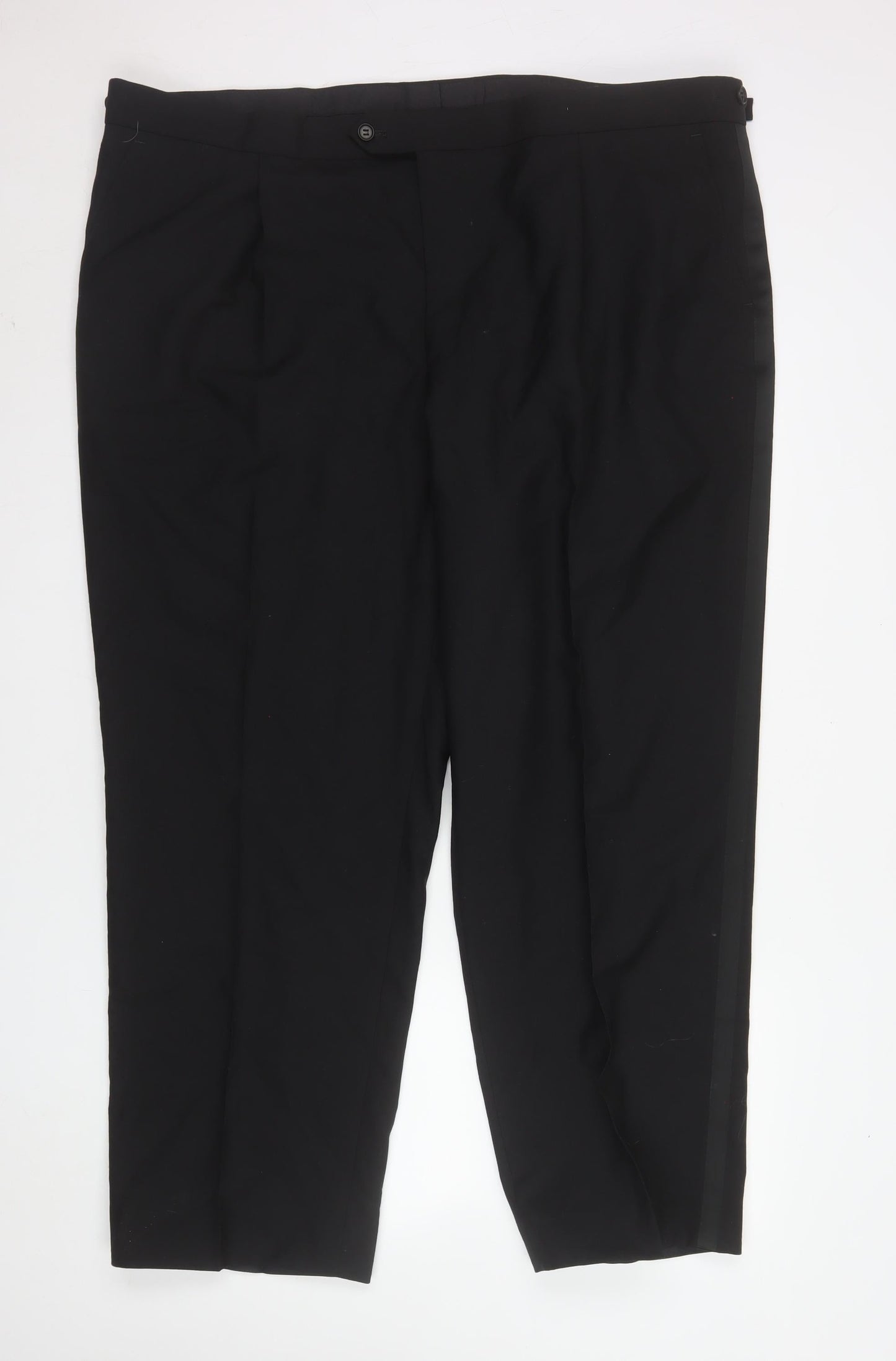 Mens UK Size 46 James Barry Regular Fit Dress Pants Black Trousers
