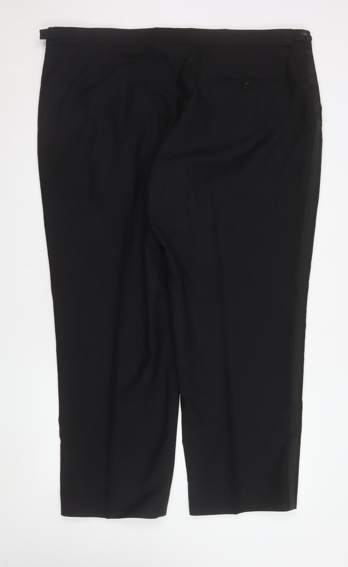 Mens UK Size 46 James Barry Regular Fit Dress Pants Black Trousers