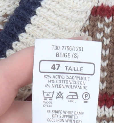 Mens UK Size S Marks and Spencer Beige Pullover Jumper