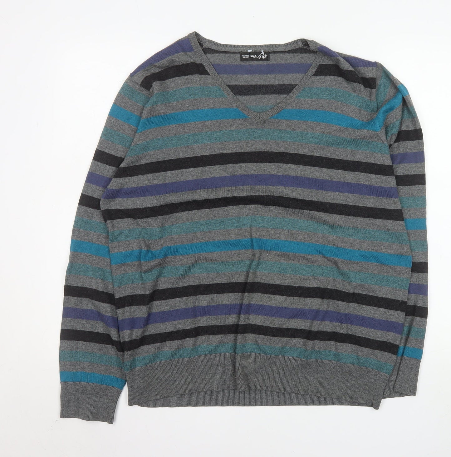 Mens UK Size L Marks and Spencer Multicoloured Pullover Jumper