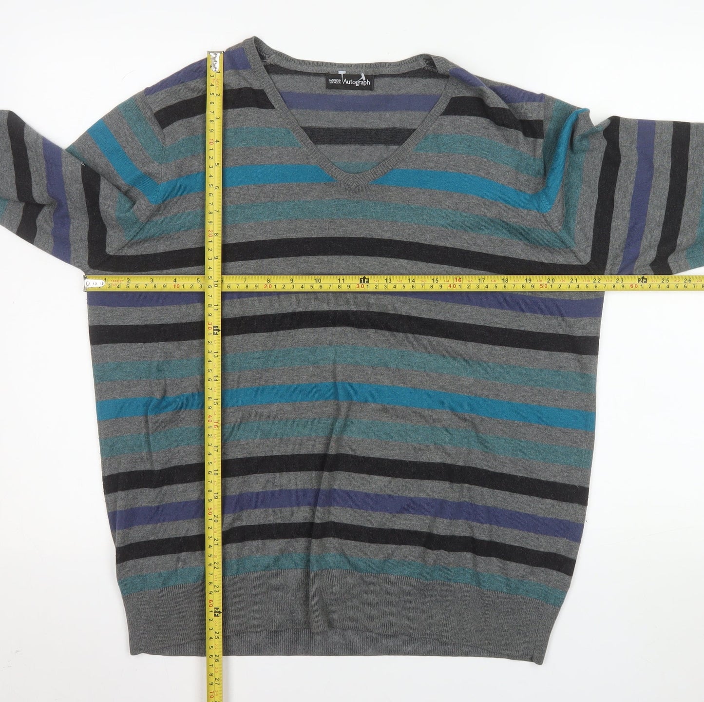 Mens UK Size L Marks and Spencer Multicoloured Pullover Jumper