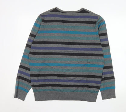 Mens UK Size L Marks and Spencer Multicoloured Pullover Jumper