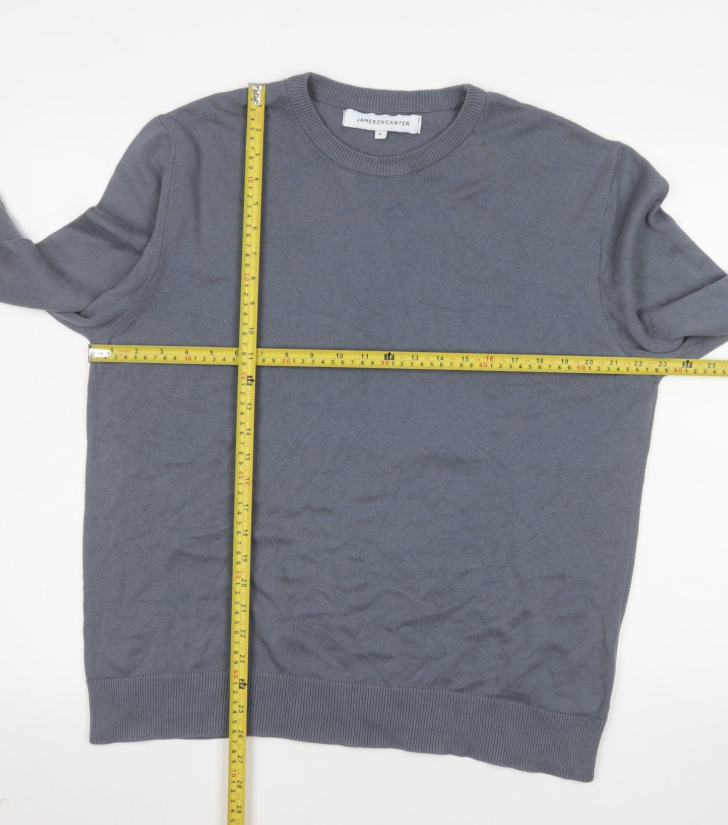 Mens UK Size XL Jameson Carter Grey Pullover Jumper