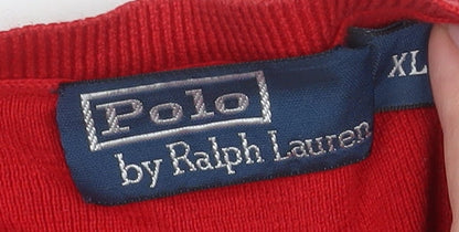 Mens UK Size XL Ralph Lauren Red Pullover Jumper