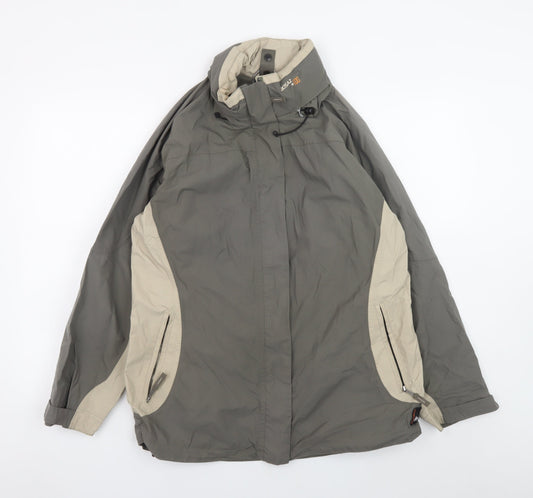 Decathlon Men’s Brown M Hiking Parka Jacket Water Resistant Hooded