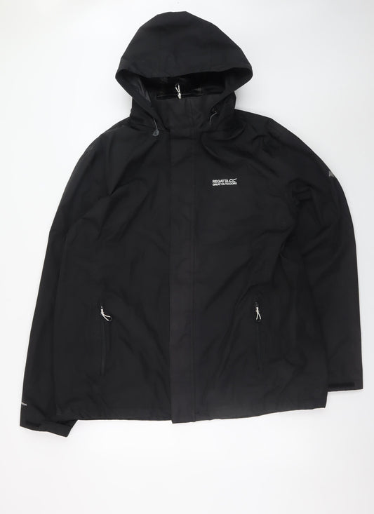 Mens UK Size 2XL Regatta Black Rain Coat