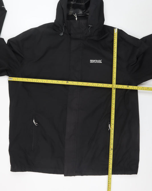 Mens UK Size 2XL Regatta Black Rain Coat