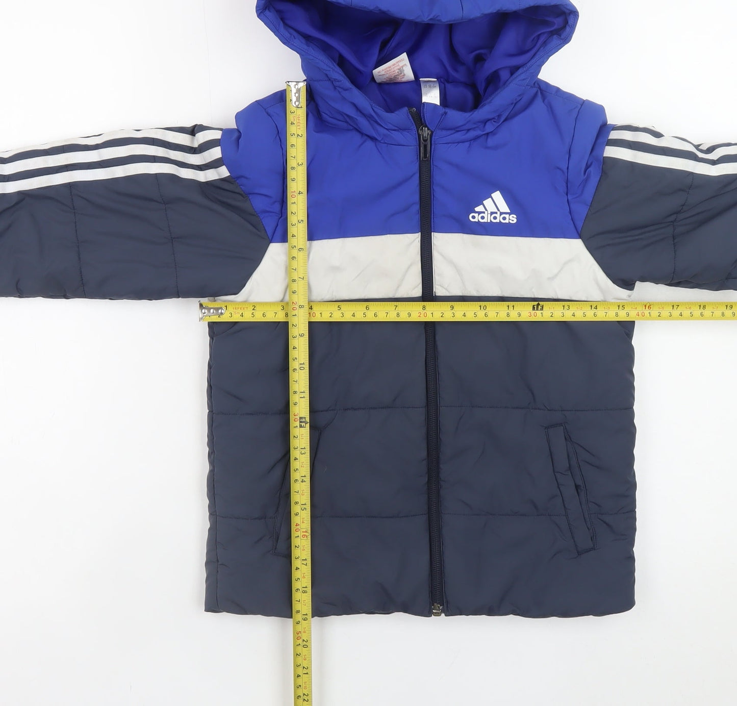 Boys UK Size 5-6 Years adidas Blue Puffer Jacket