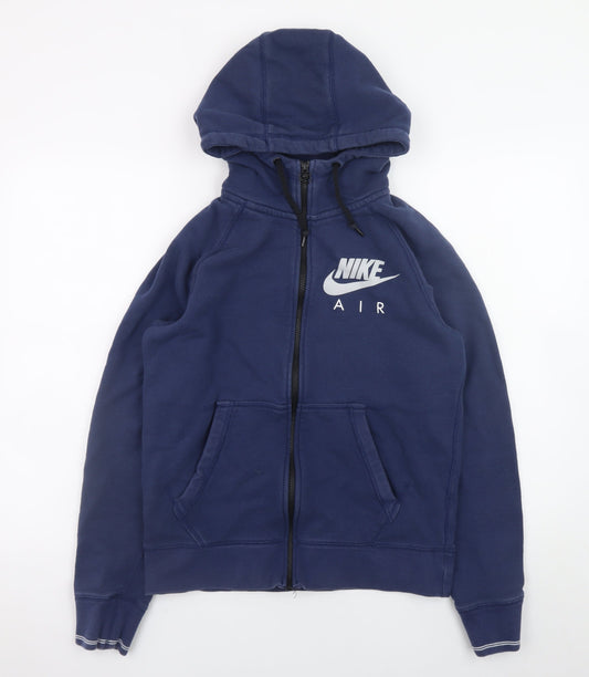 Mens UK Size S Nike Blue Full Zip Hoodie