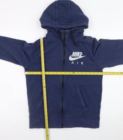 Mens UK Size S Nike Blue Full Zip Hoodie
