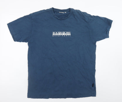 Mens UK Size L Napapijri Blue  T-Shirt