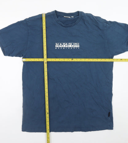 Mens UK Size L Napapijri Blue  T-Shirt