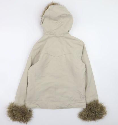 Womens UK Size 10 Denim Co Beige Parka Coat