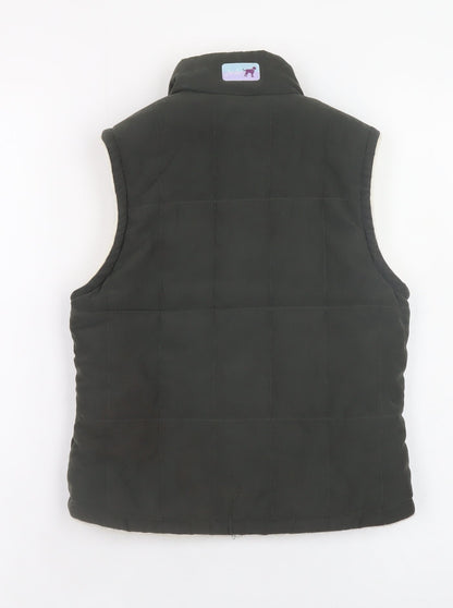 Joules Girls Green Quilted Waistcoat Gilet 4-5 Years Lined Padded Bodywarmer